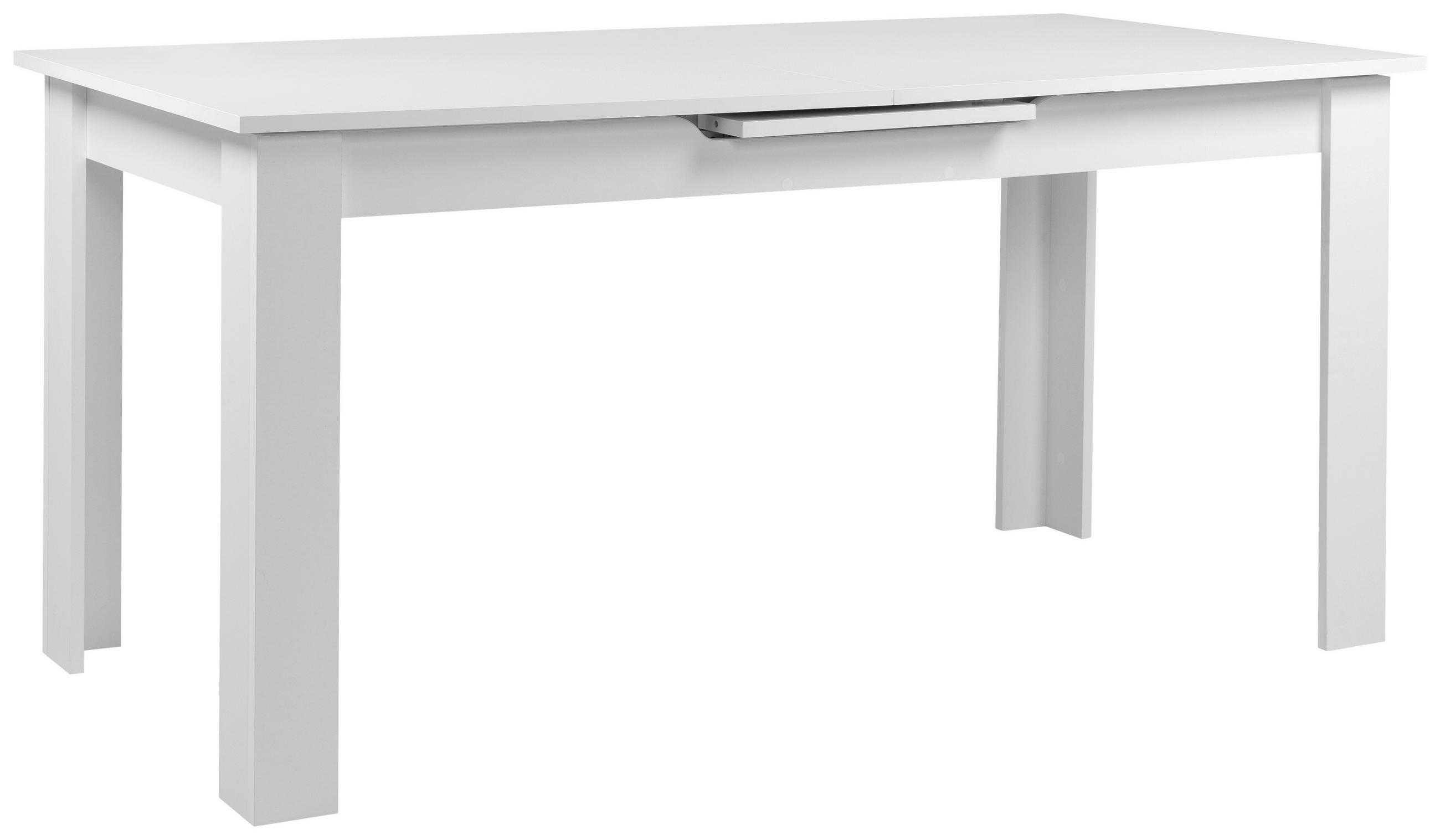 ESSTISCH Weiß rechteckig  ausziehbar  - Weiß, MODERN, Holzwerkstoff (160-200/80/75cm) - MID.YOU