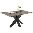 ESSTISCH in Holzwerkstoff 160-210/90/78 cm - Schwarz/Grau, KONVENTIONELL, Holzwerkstoff (160-210/90/78cm) - Hom`in