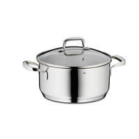 BRATENTOPF Flavoria 2,4 l  - Transparent/Silberfarben, KONVENTIONELL, Glas/Metall (20/10cm) - Kela