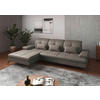 ECKSOFA  in Vliesstoff Kombination Echtleder/Stoff Grau  185/279 cm  - Schwarz/Grau, KONVENTIONELL, Leder/Textil (185/279cm) - Sit & More