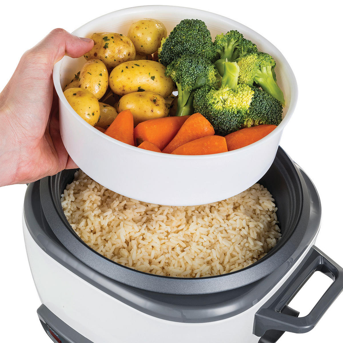 REISKOCHER  - Weiß, Basics, Kunststoff/Metall (24,5/22,6/32,2cm) - Russell Hobbs