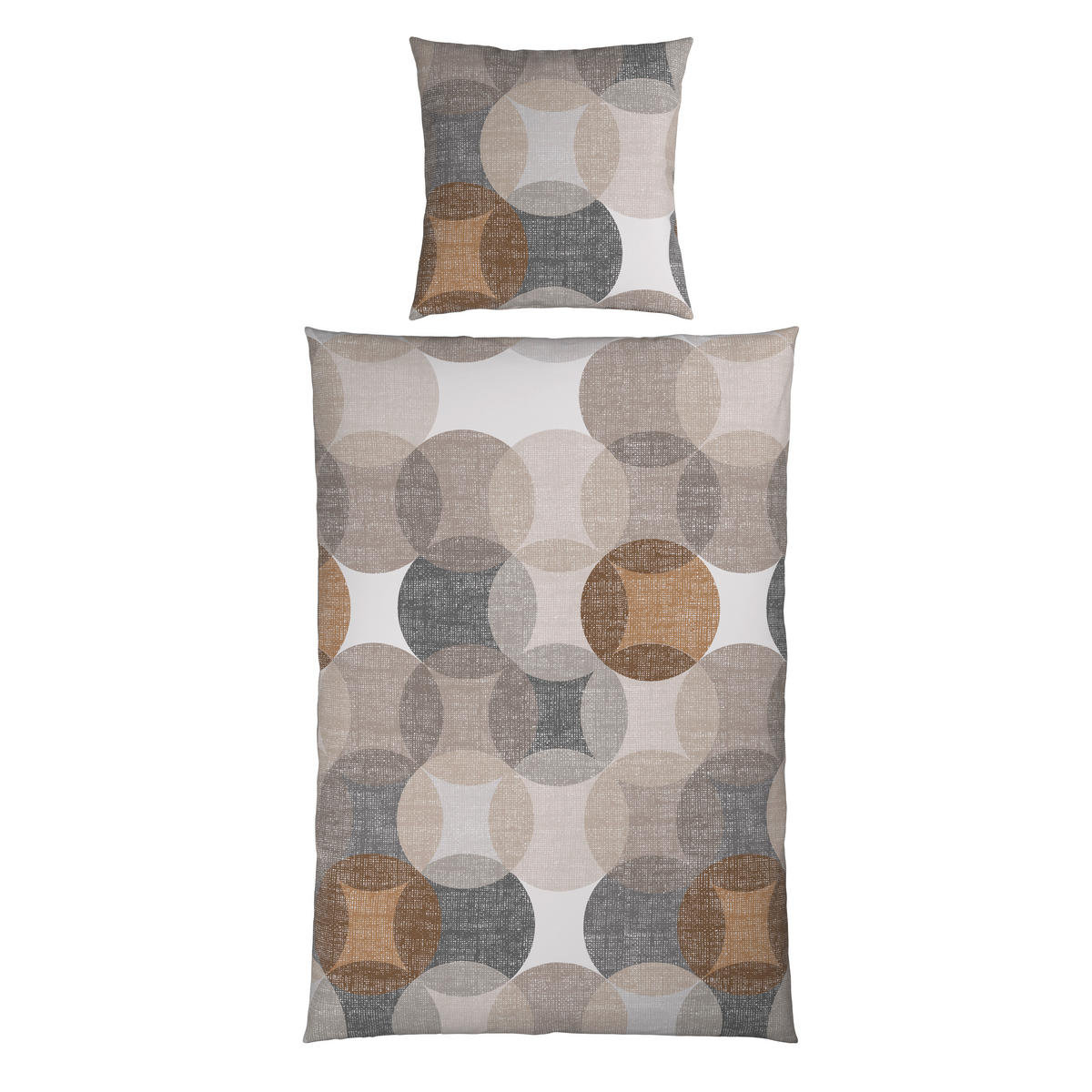 BETTWÄSCHE Flanell, Biber 155/220 cm  - Gelb/Braun, Textil (155/220cm) - Novel