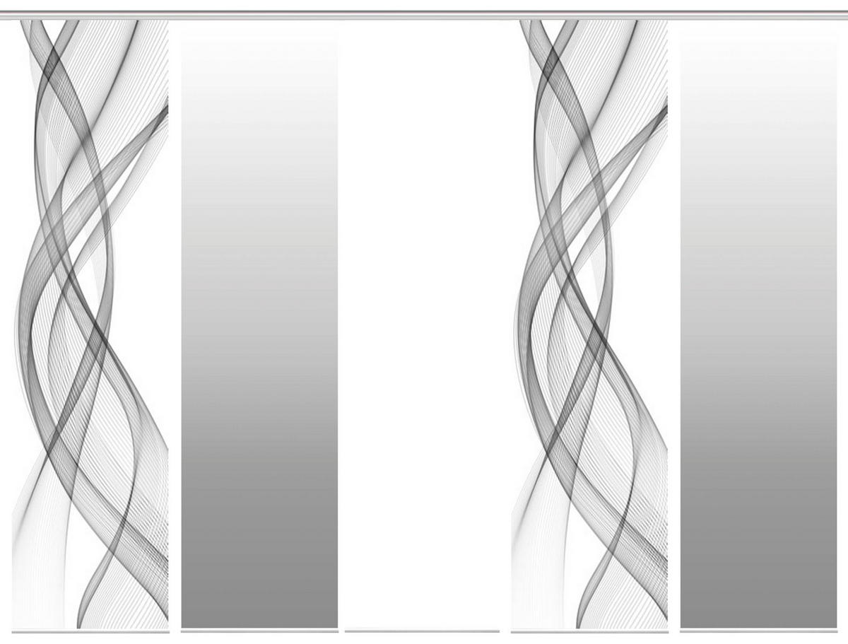 FLÄCHENVORHANG FERROLA, 5-TLG.  5 Stück  blickdicht   60/245 cm  - Grau, Basics, Textil (60/245cm)