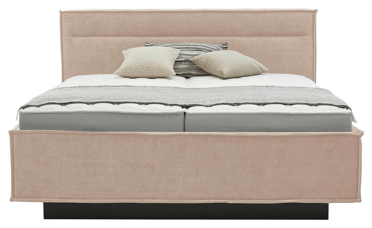 POLSTERBETT gepolstertes Kopfteil, Bettkasten, Lattenroste, Matratzen 180/200 cm  in Creme  - Schieferfarben/Creme, Design, Textil (180/200cm) - Musterring