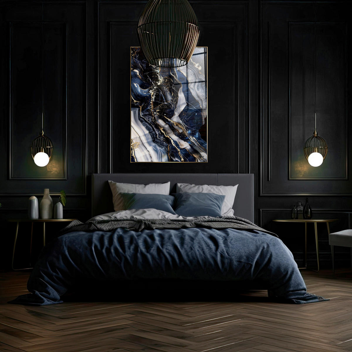 GLASBILD 80/120 cm  - Multicolor, Basics, Glas/Holz (80/120cm)