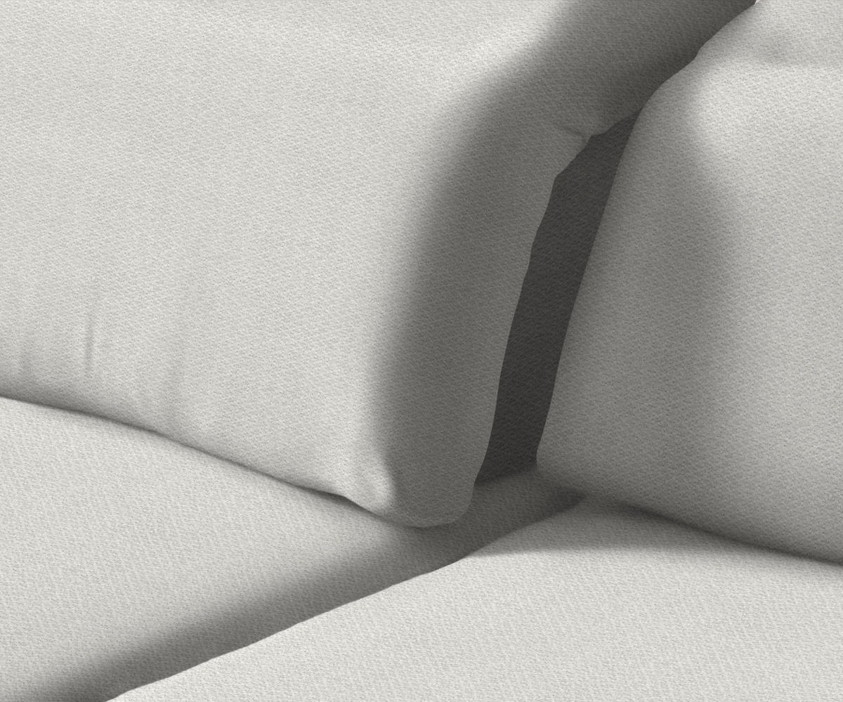 HÖRNSOFFA i chenille gråvit  - gråvit/svart, Design, metall/textil (180/289cm) - MID.YOU