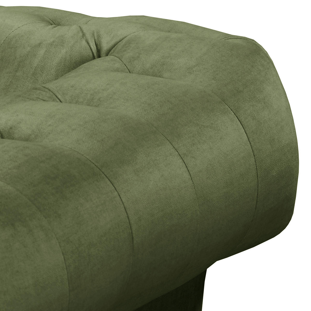 SESSEL in Mikrofaser Dunkelgrün  - Dunkelgrün, Design, Holz/Textil (128/75/91cm) - P & B
