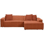 ECKSOFA in Chenille Rostfarben  - Rostfarben/Schwarz, KONVENTIONELL, Kunststoff/Textil (280/188cm) - Carryhome