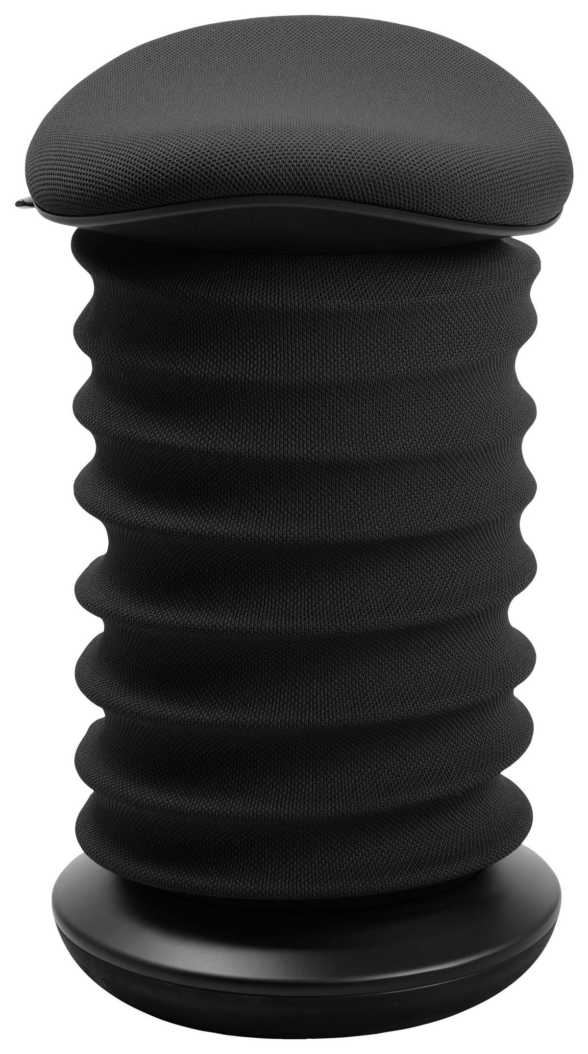 BÜROHOCKER Schwarz  - Schwarz, Design, Kunststoff/Textil (37,5/53-64/36cm) - Topstar
