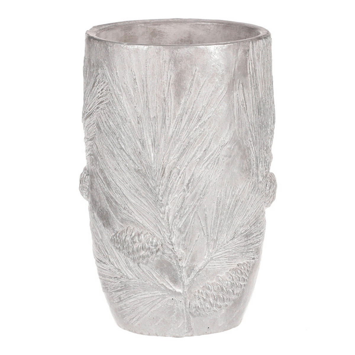 KVETINÁČ prírodné materiály, kameň, 14/14/23 cm - sivá, Basics, kameň/prírodné materiály (14/14/23cm)