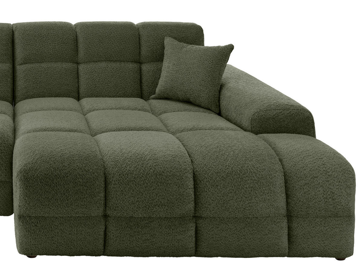 Freisteller von Livetastic ECKSOFA Dunkelgrün Bouclé.