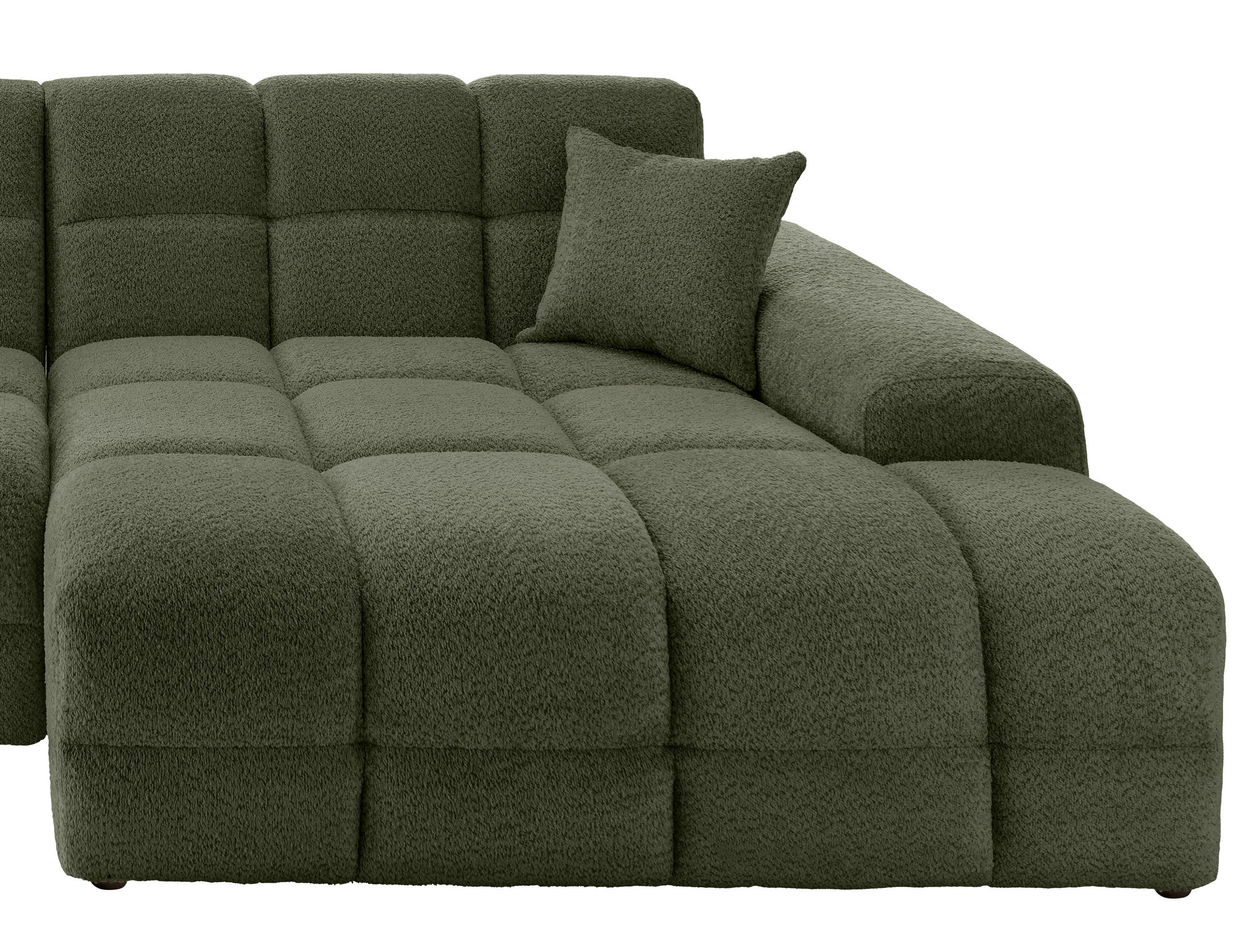 Thumbnail - Livetastic Ecksofa, Dunkelgrün, Textil, 4-Sitzer, Füllung: Schaumstoff, Ottomane rechts, L-Form, 301x152 cm, Made in EU,...