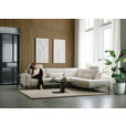 ECKSOFA Dieter Knoll Beige Chenille  - Beige/Schwarz, Design, Textil/Metall (303/254cm) - Dieter Knoll
