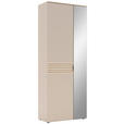 GARDEROBENSCHRANK in 78/202/38 cm - Kaschmir/Eichefarben, Design, Glas/Holzwerkstoff (78/202/38cm) - Xora