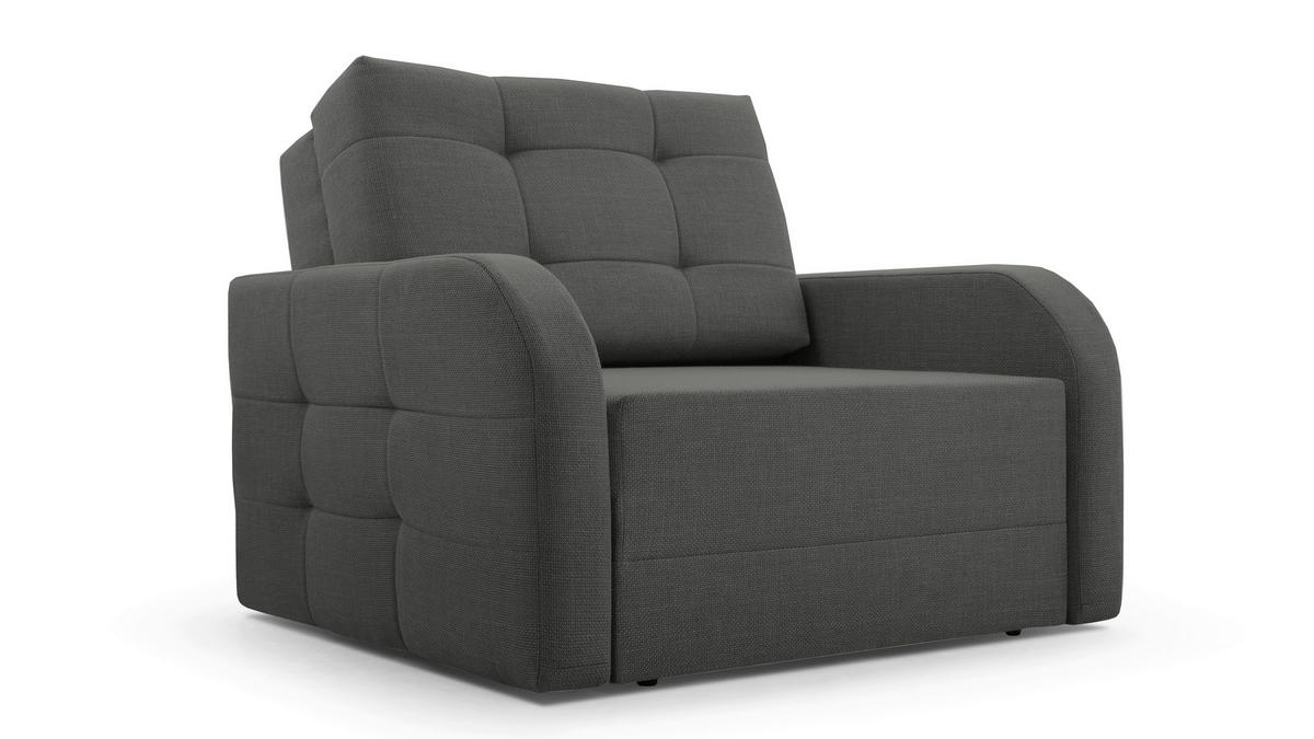 SCHLAFSESSEL ARIZONA 80 Grau  inkl.  - Schwarz/Grau, Design, Kunststoff/Textil (100/90/101cm) - MID.YOU