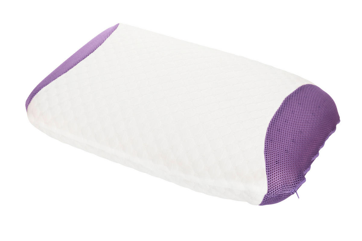 NACKENSTÜTZKISSEN  - Lila/Weiß, Textil (60/40/10cm) - Sleeptex