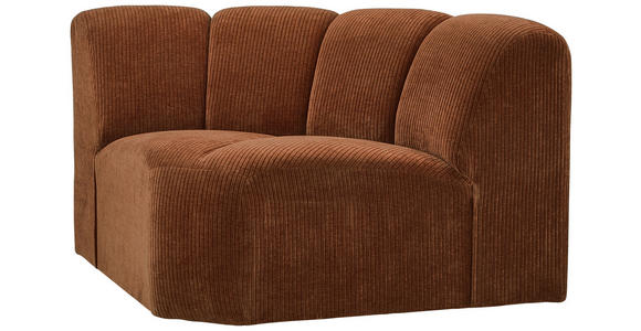 SOFAELEMENT Cord Rostfarben  - Rostfarben/Schwarz, KONVENTIONELL, Kunststoff/Textil (110/74/110cm) - Ambia Home