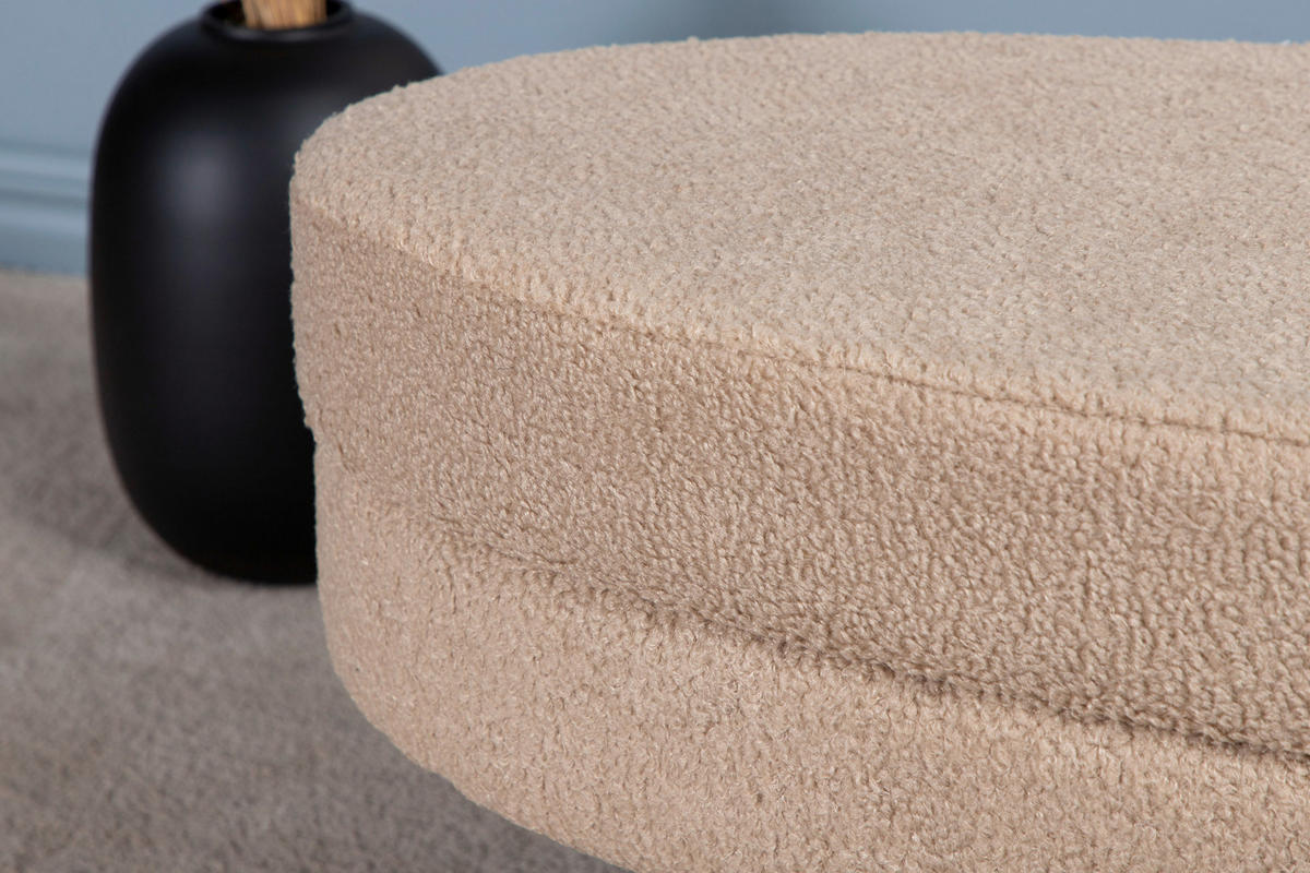 BÄNK i metall, textil svart, beige  - beige/svart, Design, metall/textil (100/41/40cm) - Livetastic