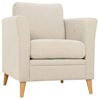 FÅTÖLJ i trä, textil beige  - beige/ekfärgad, Klassisk, trä/textil (83/90/87cm) - Best Price