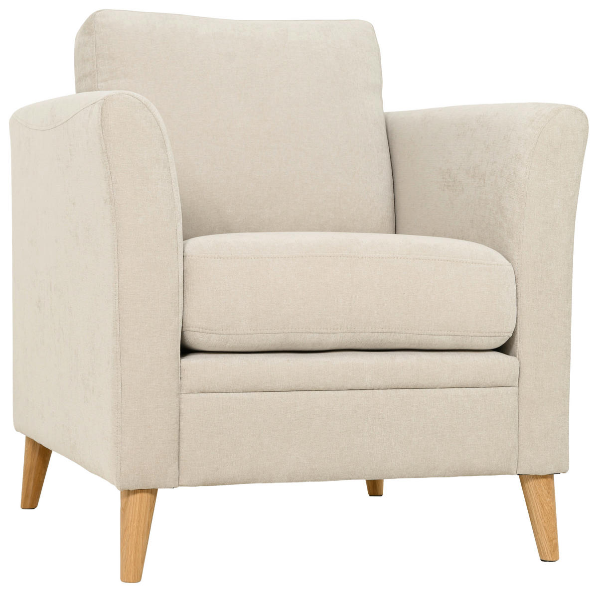 FÅTÖLJ i trä, textil beige  - beige/ekfärgad, Klassisk, trä/textil (83/90/87cm) - Best Price