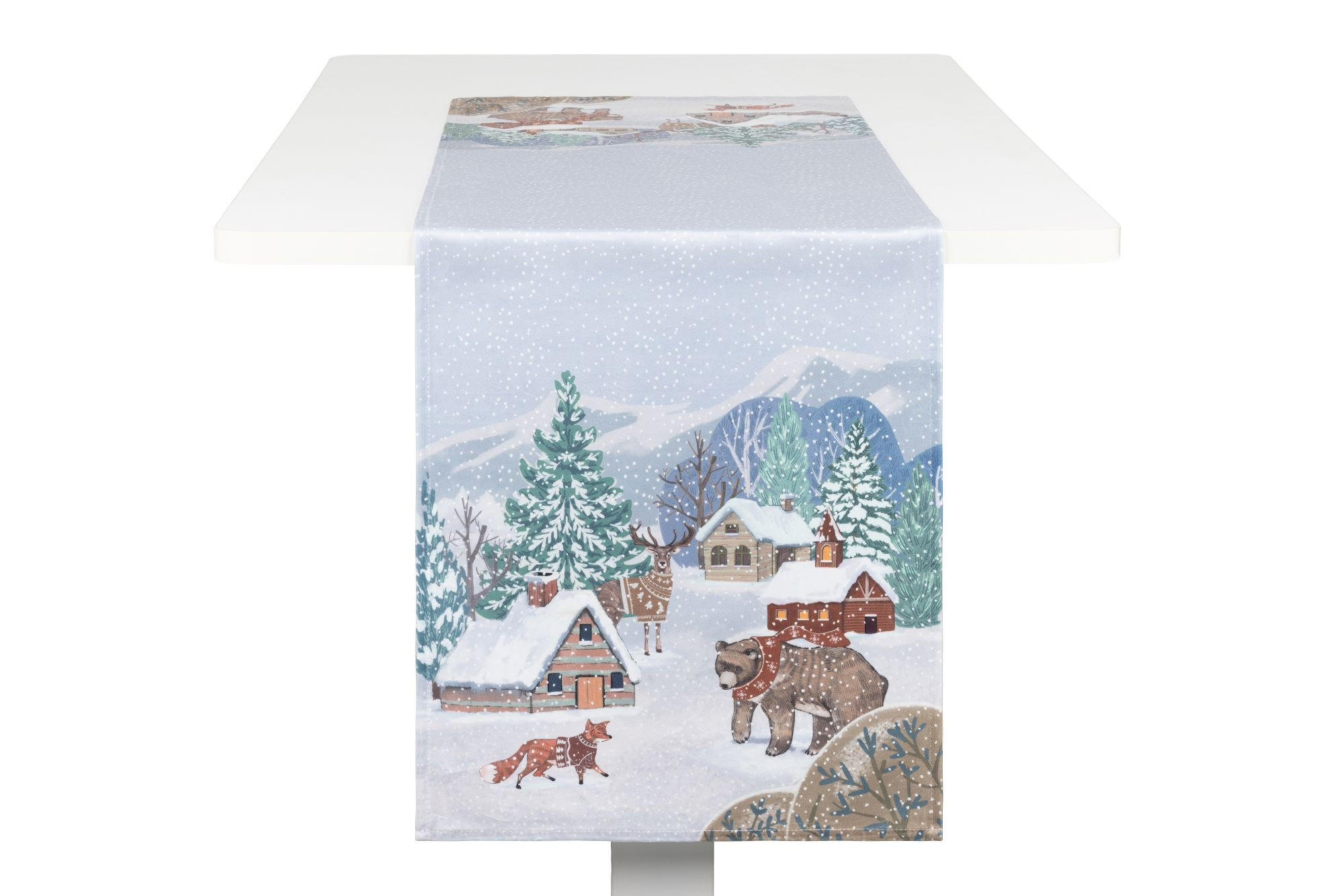 ÚZKY OBRUS, 40/140 cm, viacfarebná - viacfarebná, textil (40/140cm) - X-Mas