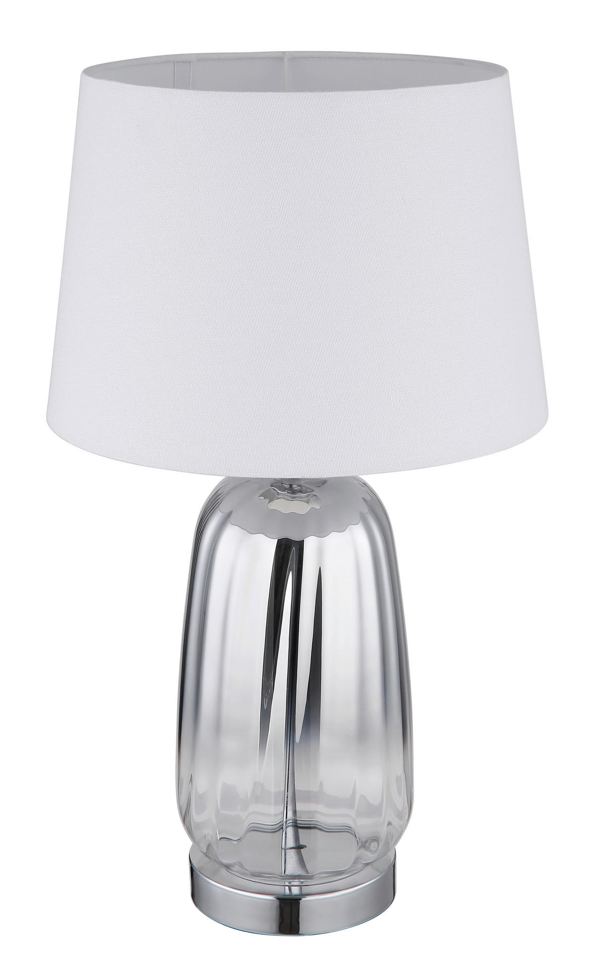 TISCHLEUCHTE - Klar/Chromfarben, Design, Glas/Textil (30/52cm) - Globo