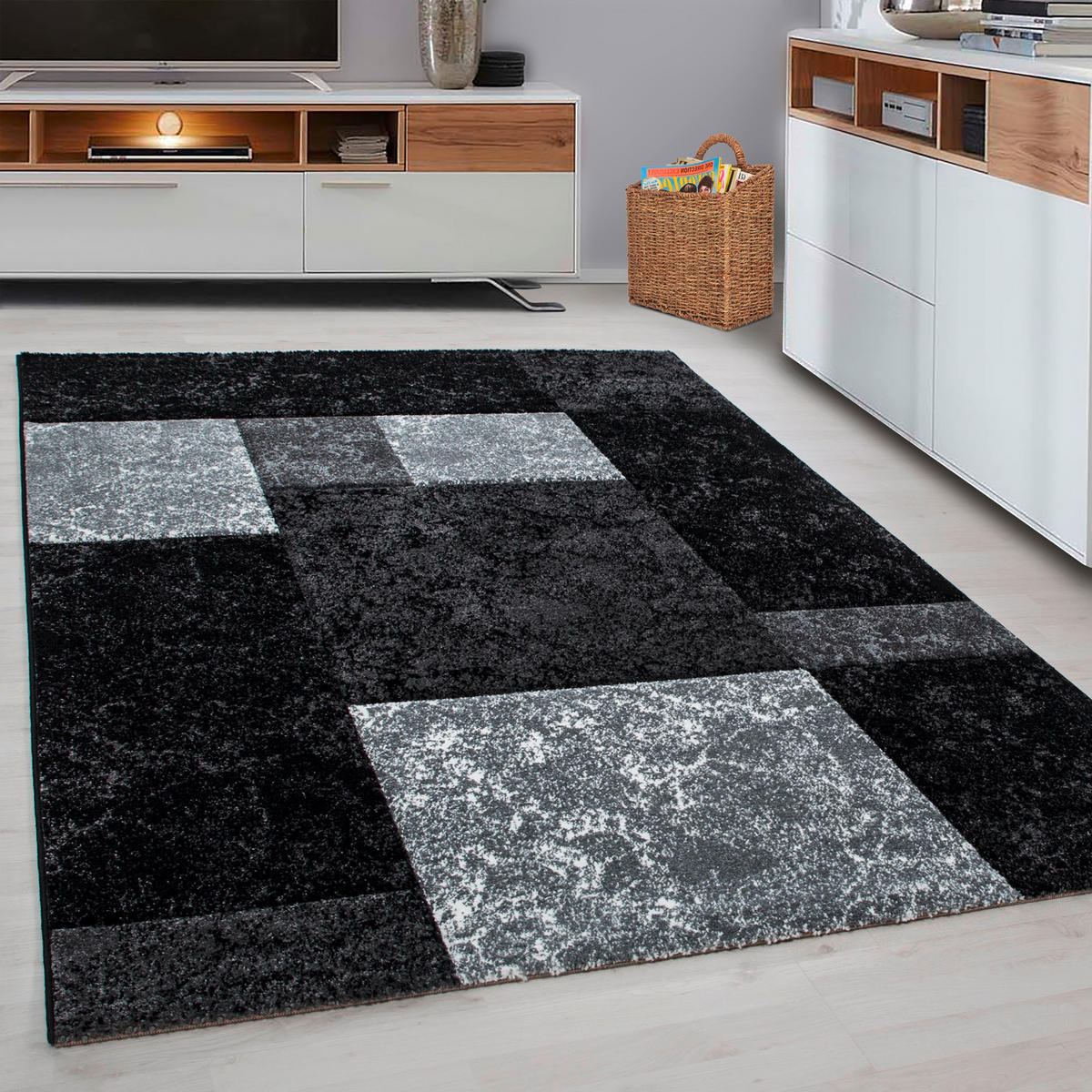 WEBTEPPICH 160/230 cm Hawaii 1330 Schwarz  - Schwarz, KONVENTIONELL, Textil (160/230cm) - Novel