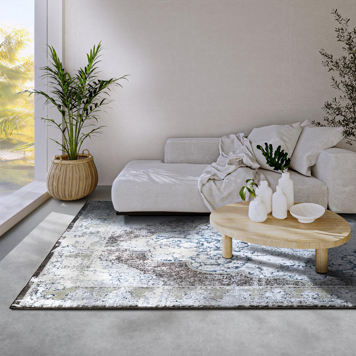 VINTAGE-TEPPICH 115/170 cm Kollektion 1809 Braun, Multicolor  - Multicolor/Braun, LIFESTYLE, Kunststoff/Textil (115/170cm) - Villeroy & Boch