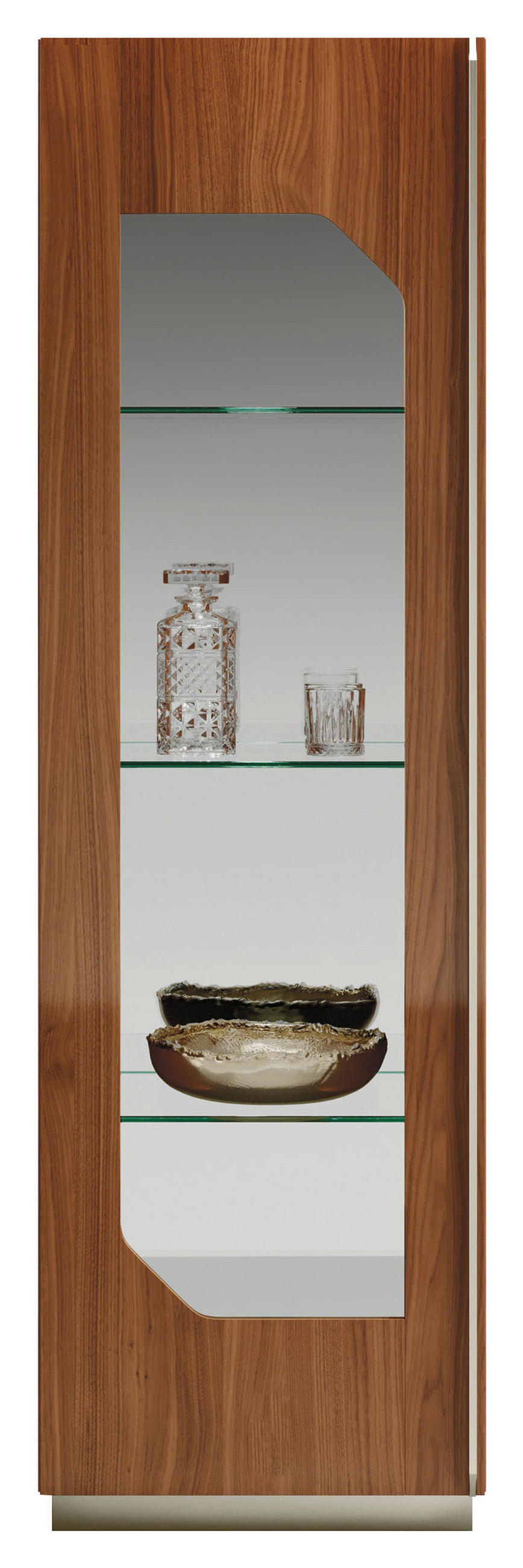 VITRIN amerikai diófa diószínű  - diószínű, Modern, fa (56/187,3/52cm) - Novel