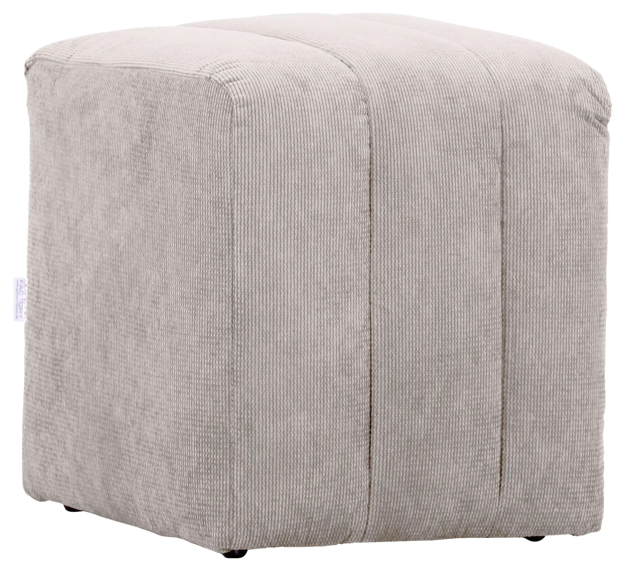 HOCKER in Textil Hellgrau  - Hellgrau/Schwarz, Design, Kunststoff/Textil (43/50/43cm) - Novel