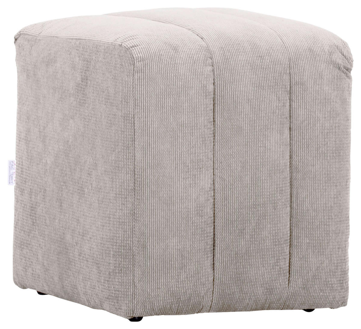 HOCKER in Textil Hellgrau  - Hellgrau/Schwarz, Design, Kunststoff/Textil (43/50/43cm) - Novel