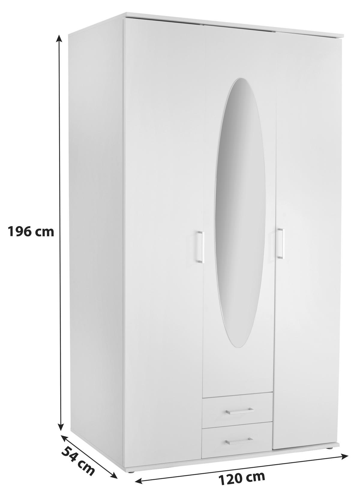 DREHTÜRENSCHRANK 120/195/55 cm,  in Sonoma Eiche, 3-türig  - Alufarben/Sonoma Eiche, Basics, Glas/Holzwerkstoff (120/195/55cm)