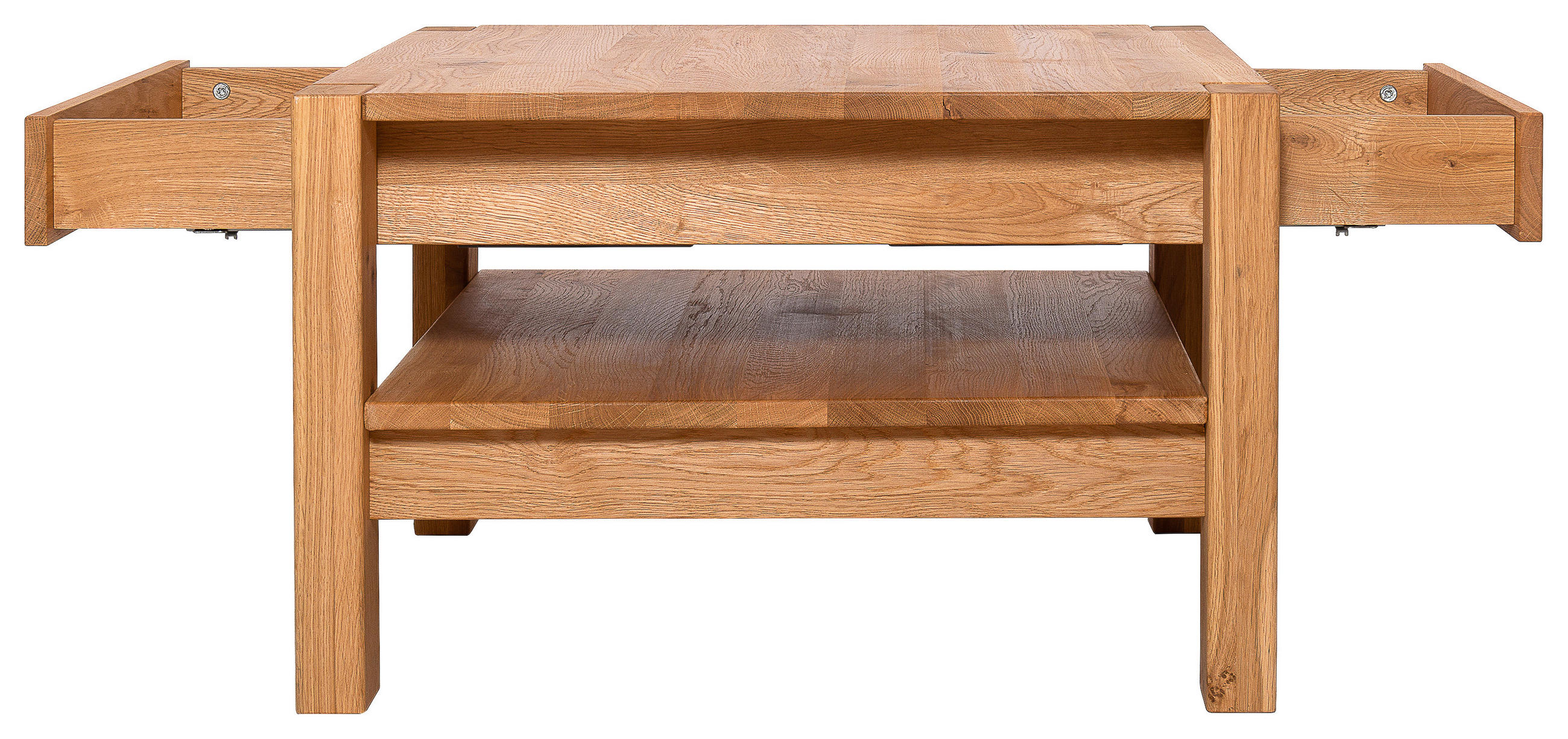 COUCHTISCH in Holz 70/70/47,5 cm  - Wildeiche, Konventionell, Holz (70/70/47,5cm) - Linea Natura