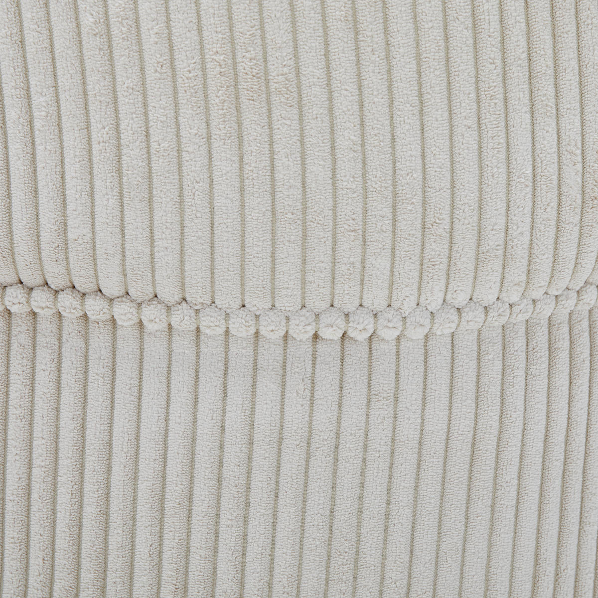 Wohnlandschaft inkl. Hocker in Cord Beige  - Beige/Schwarz, Design, Kunststoff/Textil (300/160cm) - Livetastic