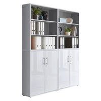 AKTENSCHRANK Grau, Weiß Hochglanz  - Weiß Hochglanz/Grau, MODERN, Holzwerkstoff (168,8/227,2/33cm) - MID.YOU
