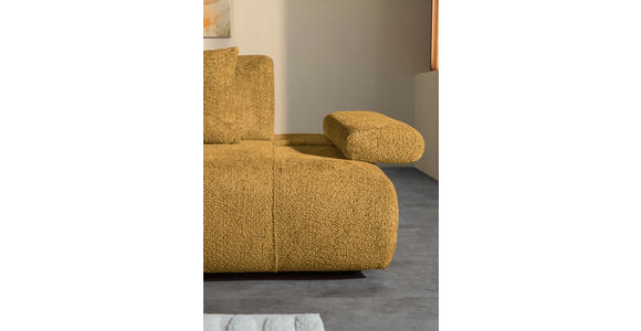 SCHLAFSOFA in Chenille Senfgelb - Senfgelb/Schwarz, KONVENTIONELL, Kunststoff/Textil (235-255/80/116-138cm) - Carryhome