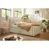 BOXSPRINGBETT 100/200 cm  in Creme  - Creme/Schwarz, Modern, Holzwerkstoff/Kunststoff (100/200cm) - MID.YOU
