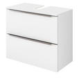 WASCHBECKENUNTERSCHRANK 60/55/35 cm - Silberfarben/Weiß, KONVENTIONELL, Holzwerkstoff/Kunststoff (60/55/35cm) - Xora