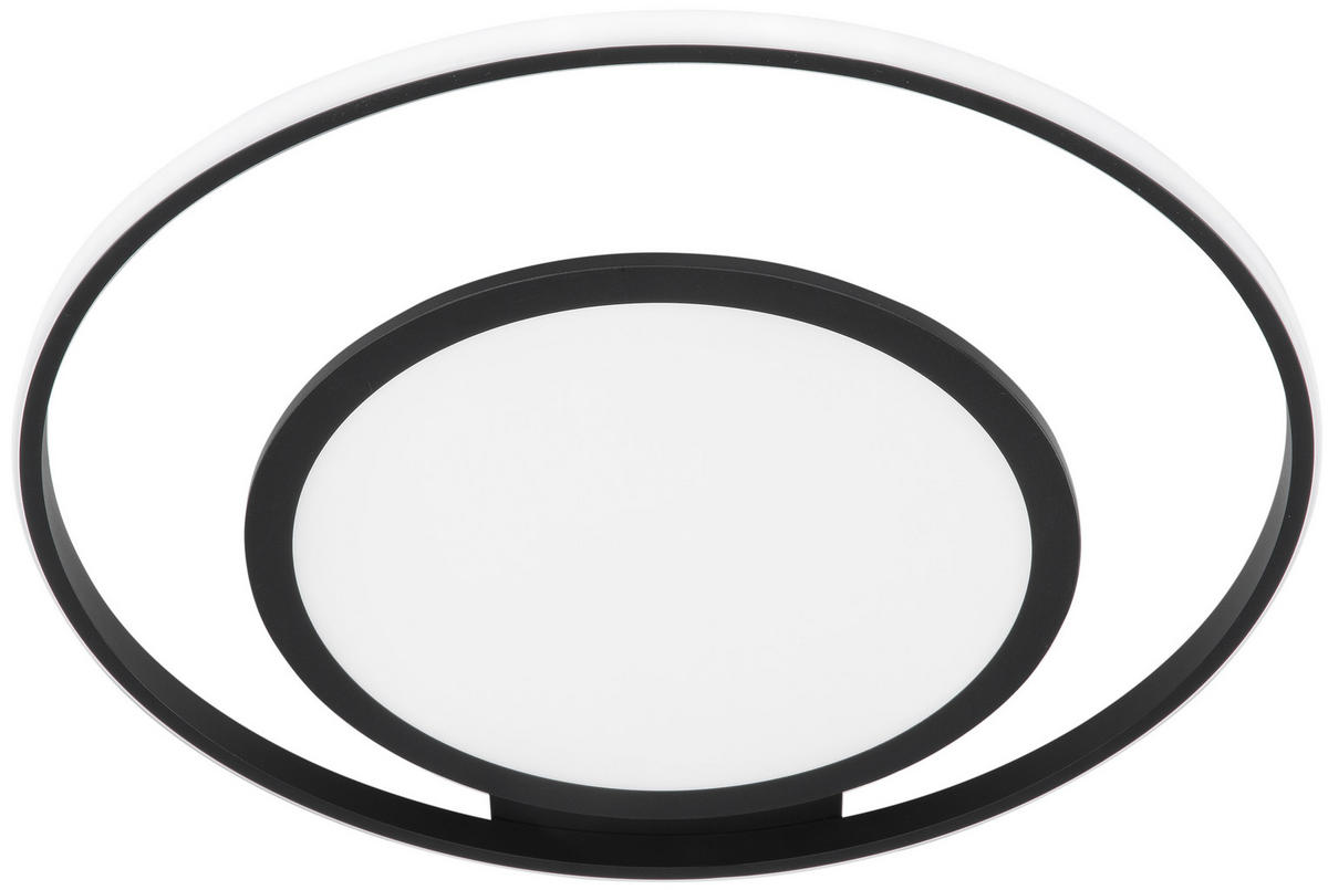 LED-DECKENLEUCHTE 55/54/10 cm    - Schwarz/Weiß, Trend, Kunststoff/Metall (55/54/10cm) - Novel