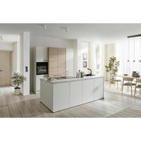 KÜCHENBLOCK VE120 226,4 cm  in Weiß, Eichefarben  - Eichefarben/Beige, Basics, Holzwerkstoff/Metall (226,4cm) - Venda