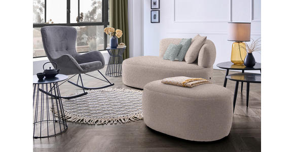 RÉCAMIERE  in Flachgewebe Hellbraun, Grau, Grün  - Hellbraun/Schwarz, MODERN, Kunststoff/Textil (166/86/105cm) - Hom`in