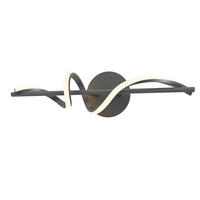 LED SVJETILJKA ZIDNA 5061 TWIST  - crna visoki sjaj, Design, metal (34/8/6cm)