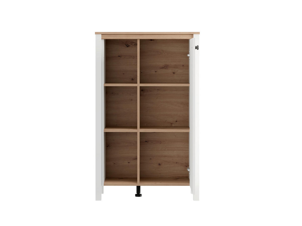 VITRINA 73/33,5/117,5 cm   - bijela/bakrenaste boje, Basics, drvni materijal/plastika (73/33,5/117,5cm)