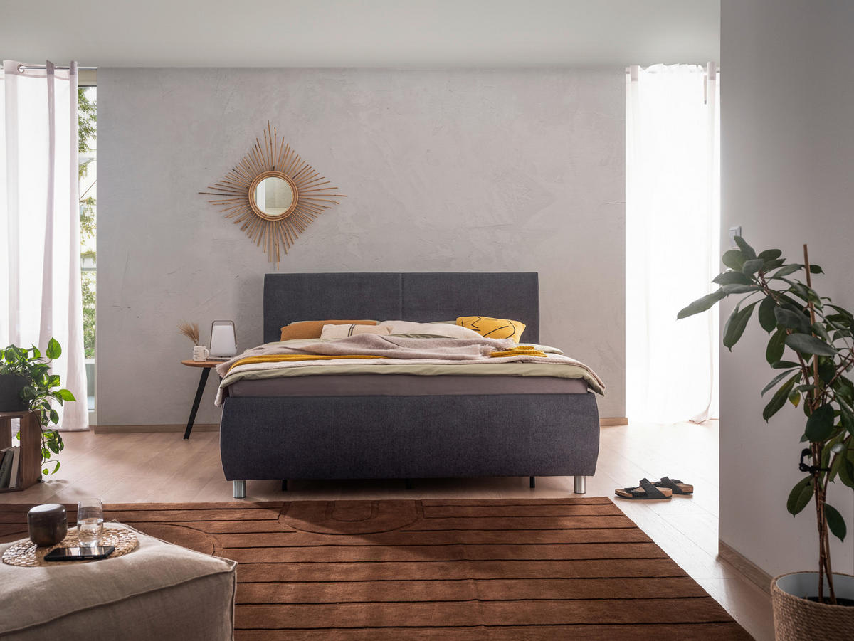 OBLAZINJENA POSTELJA   x  ,  - barve aluminija, Basics, les (180/200cm) - Esposa