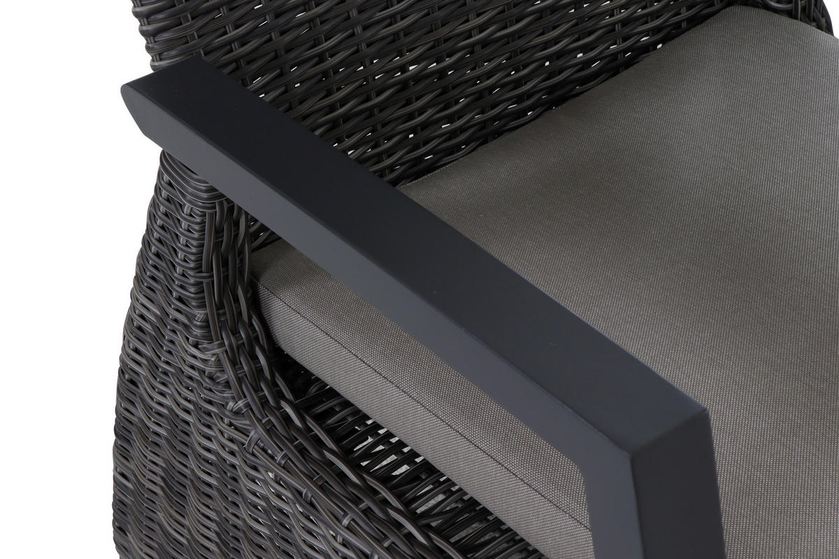LOUNGEGARNITUR 5-teilig   90/103/160 cm Aluminium  - Grau, Basics, Keramik/Kunststoff (90/103/160cm) - Siena Garden