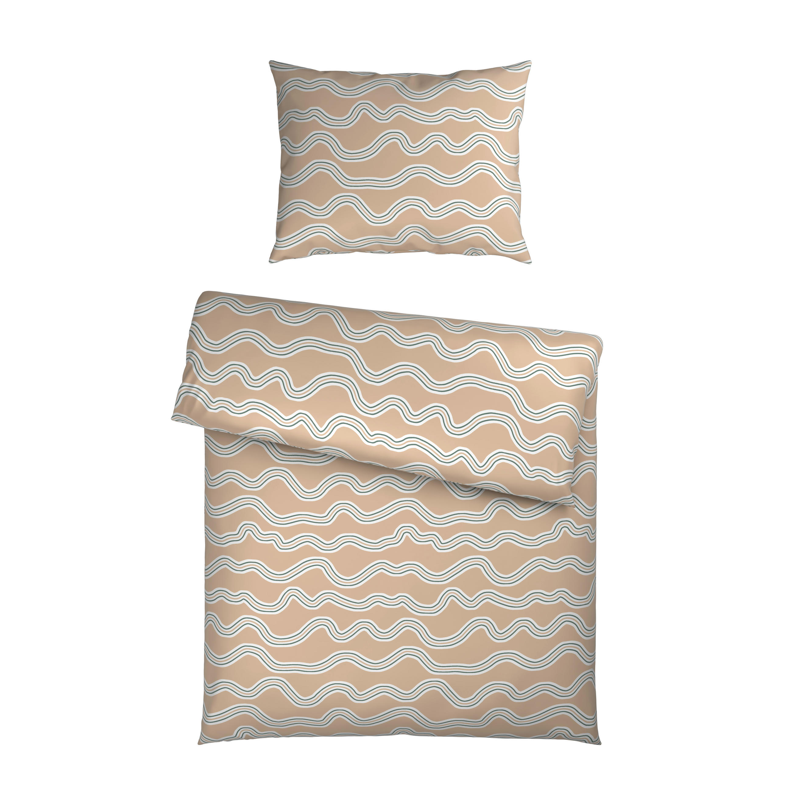 BETTWÄSCHE KALIO Satin 140/200 cm  - Beige, KONVENTIONELL, Textil (140/200cm) - Esposa