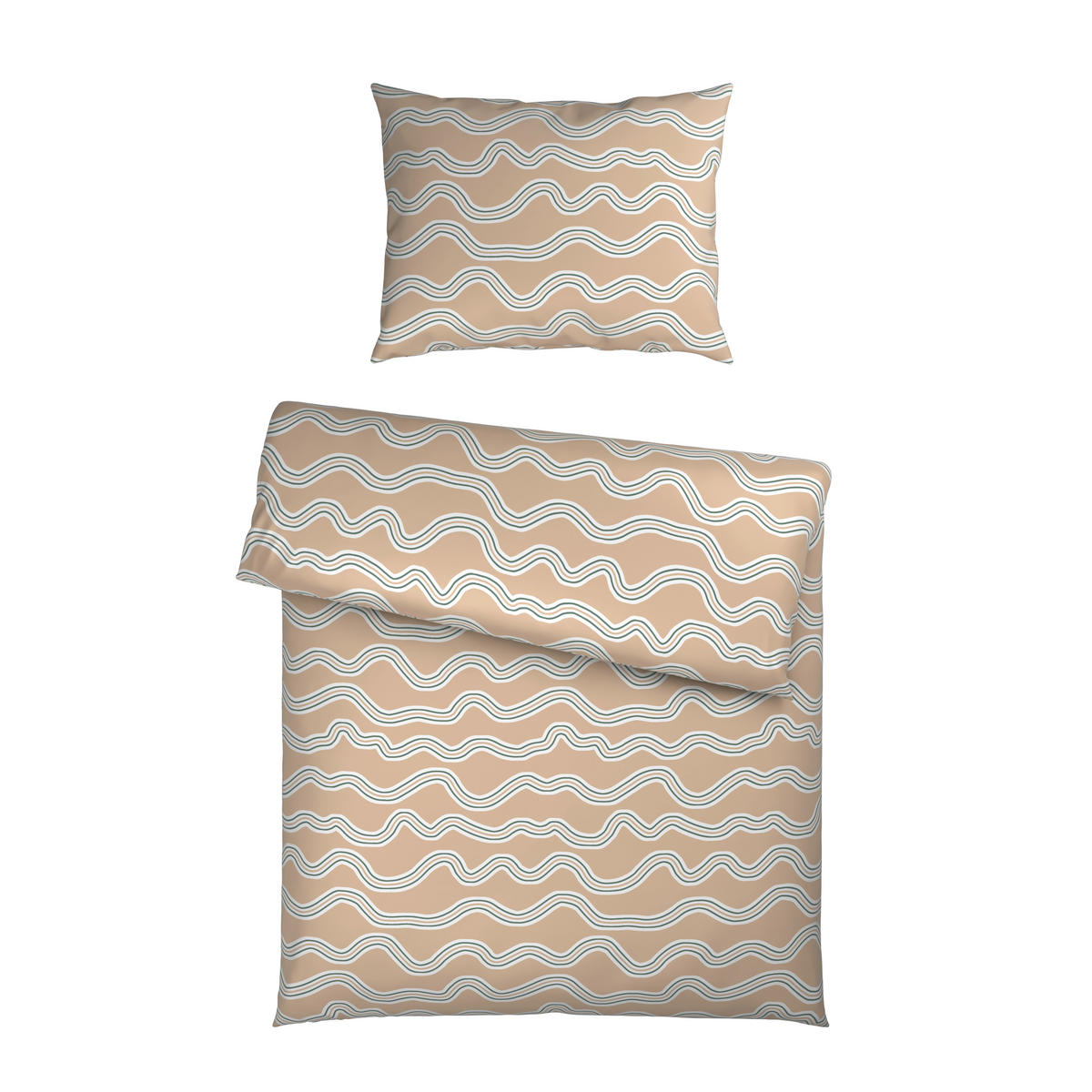 BETTWÄSCHE KALIO Satin 140/200 cm  - Beige, KONVENTIONELL, Textil (140/200cm) - Esposa