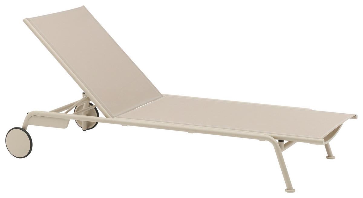 SONNENLIEGE 198/29/80 cm  - Taupe, Design, Textil/Metall (198/29/80cm) - Zebra 