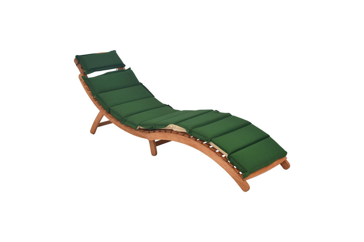 GARTENLIEGE  - Eukalyptusholzfarben/Beige, KONVENTIONELL, Holz/Textil - Gardenson