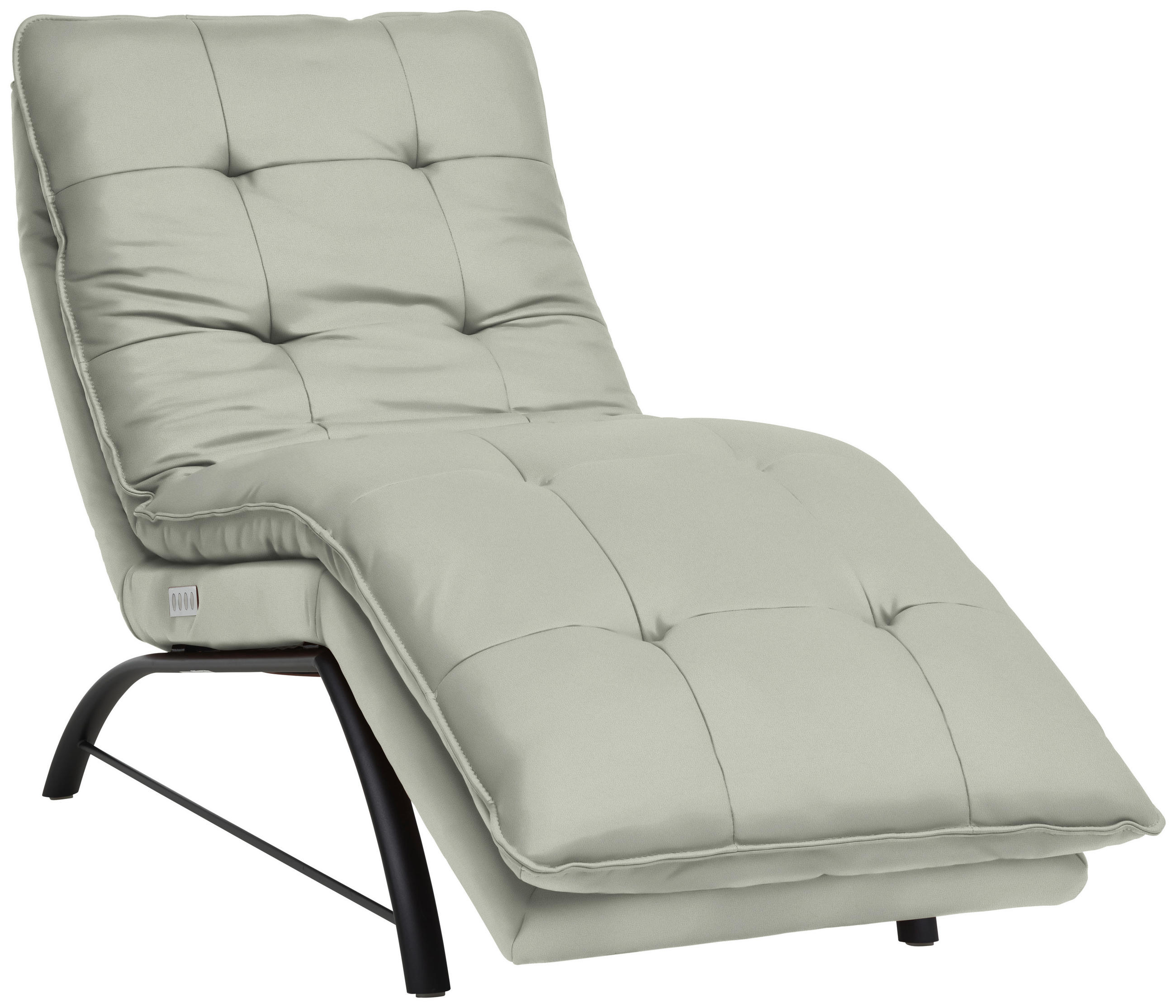 LIEGE in Echtleder Hellgrau  - Hellgrau/Schwarz, Design, Leder/Metall (75/110/190cm) - Chilliano